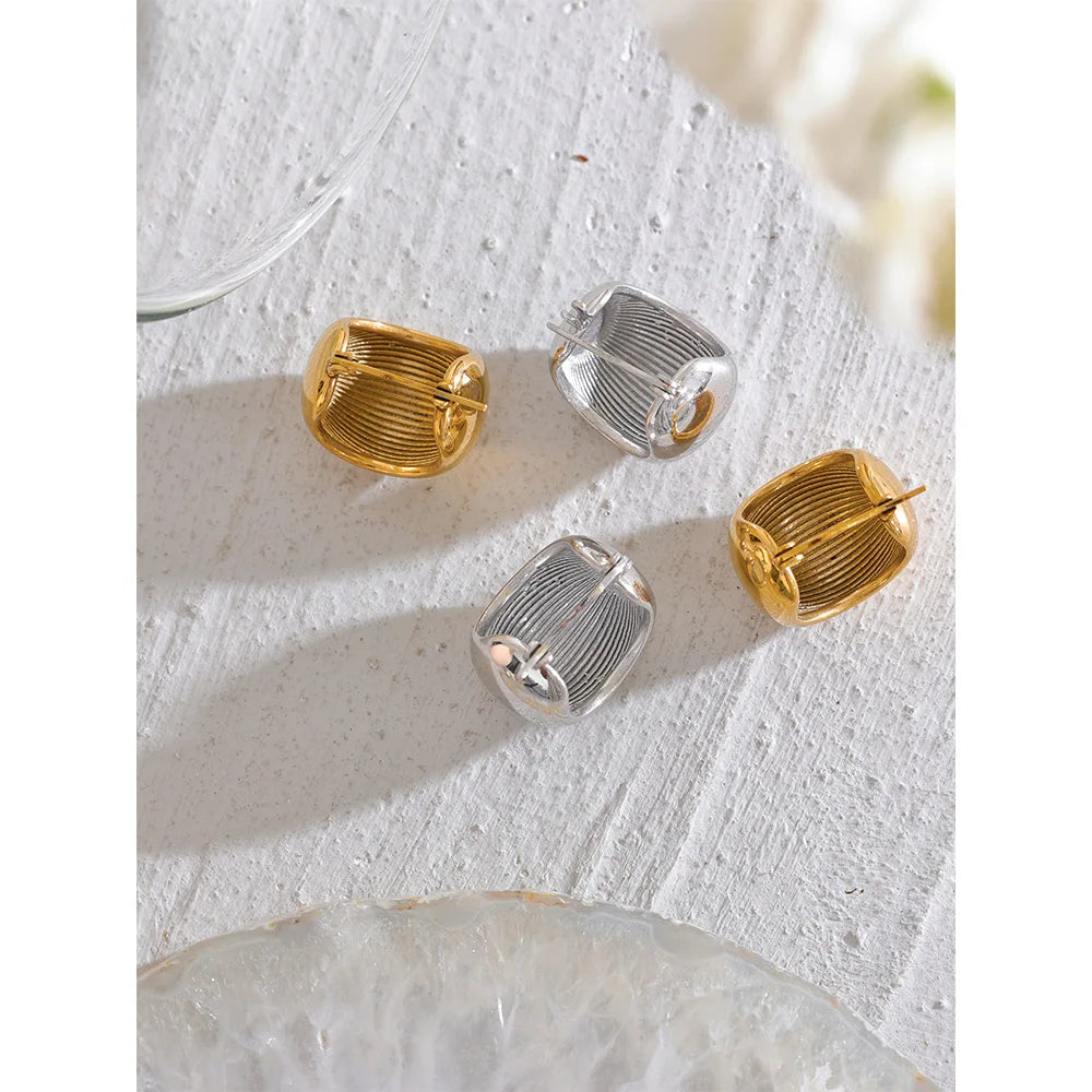 Tessic Chunky Geometric Unusual Earrings