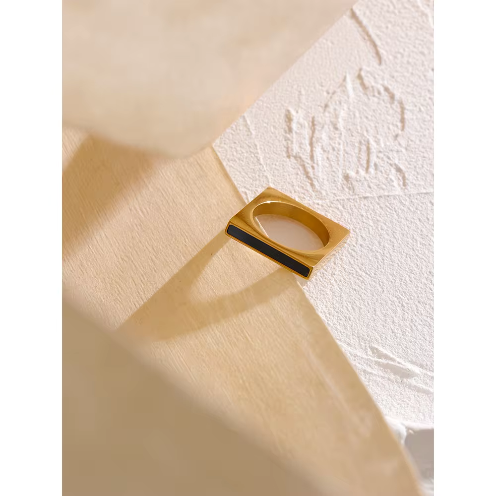 Tessic Minimalist Square Ring