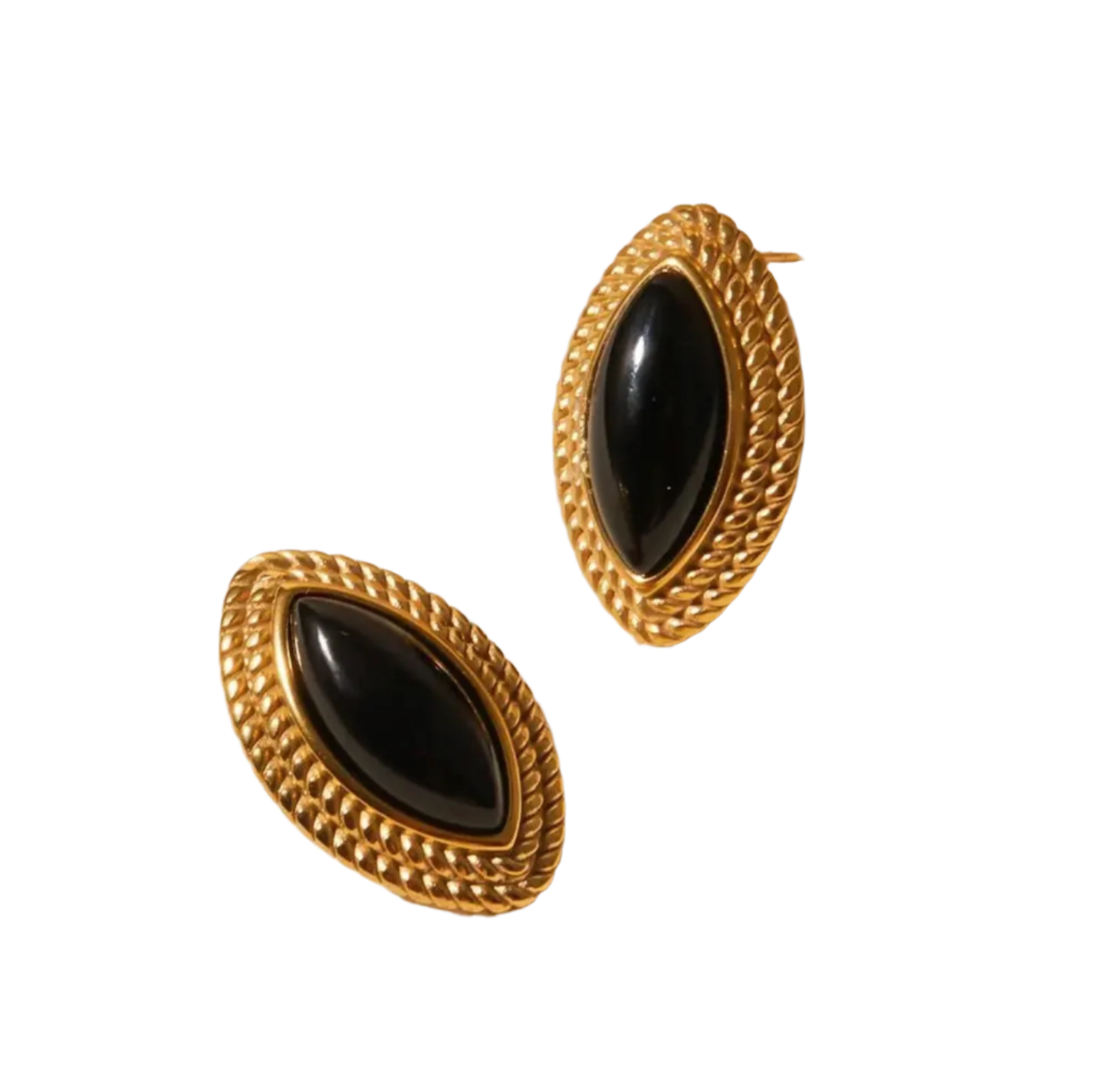 Tessic Onyx Horse Eye Earrings