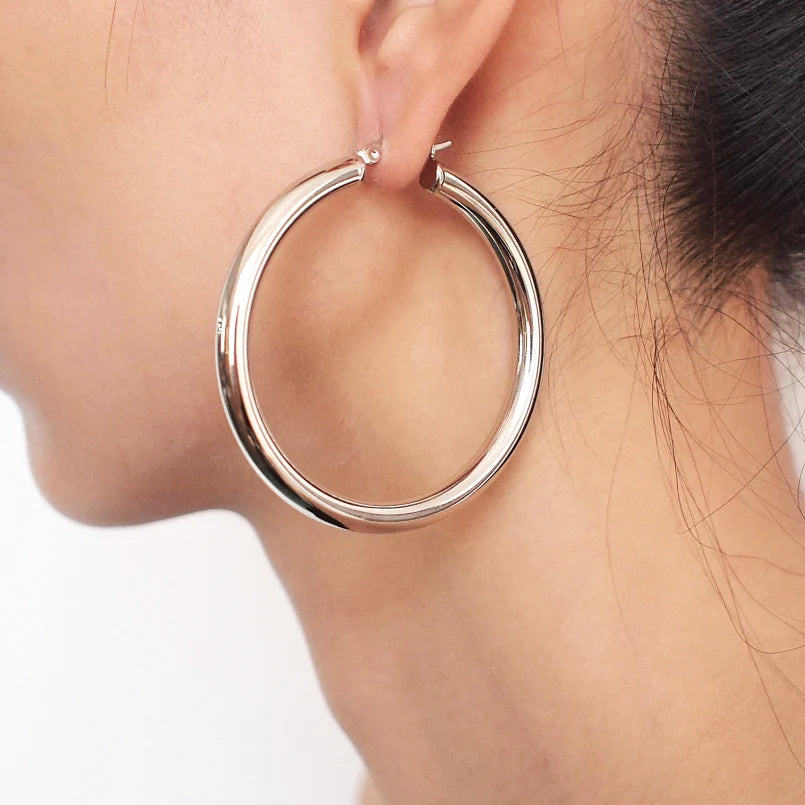 Tessic Large Tube Hoop Earrings