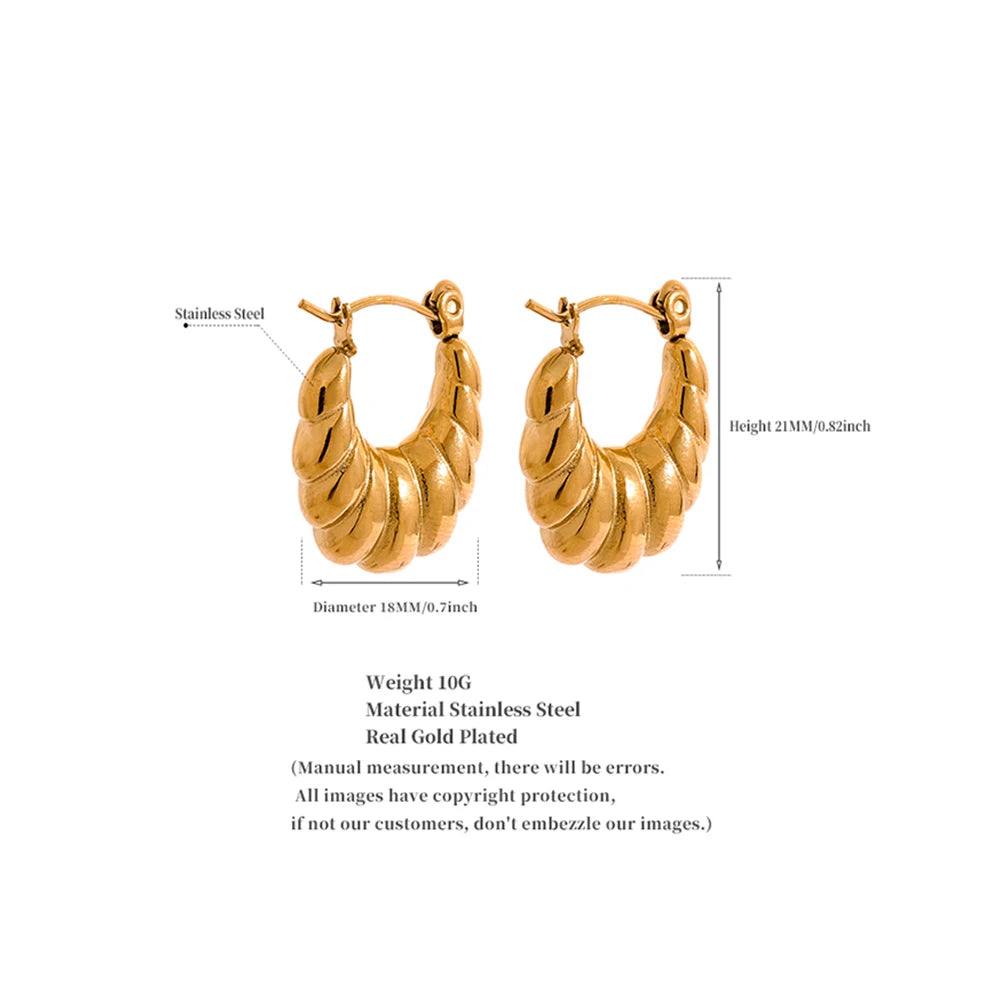 Tessic Croissant Hoop Earrings