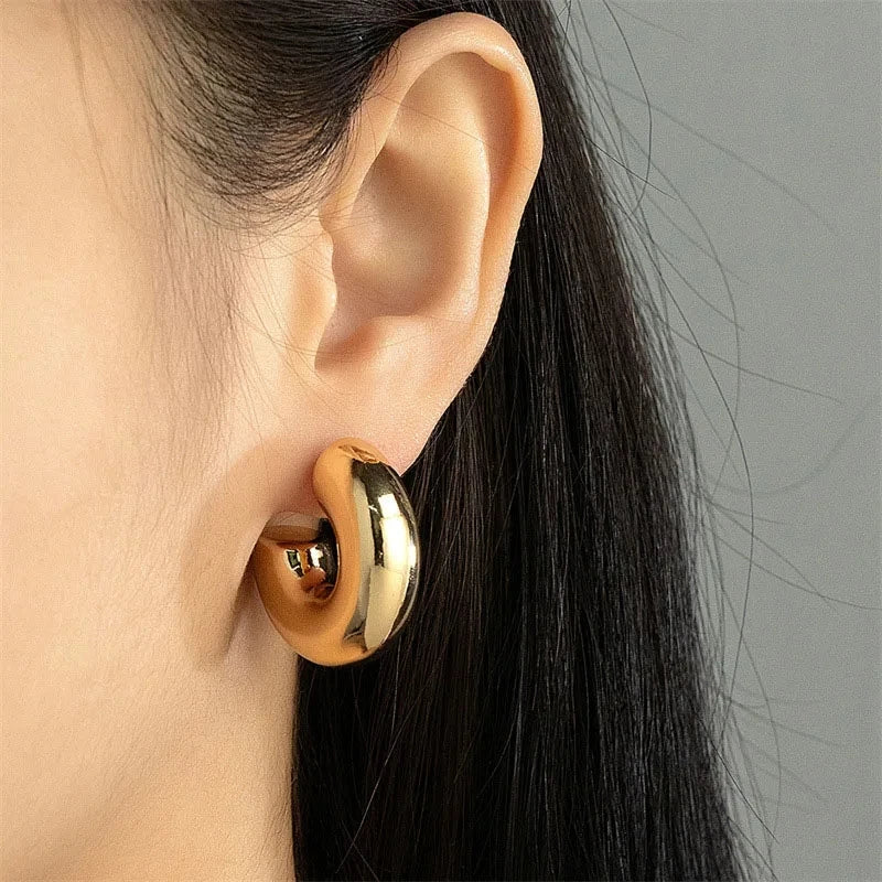 Tessic Round Hoop Earrings