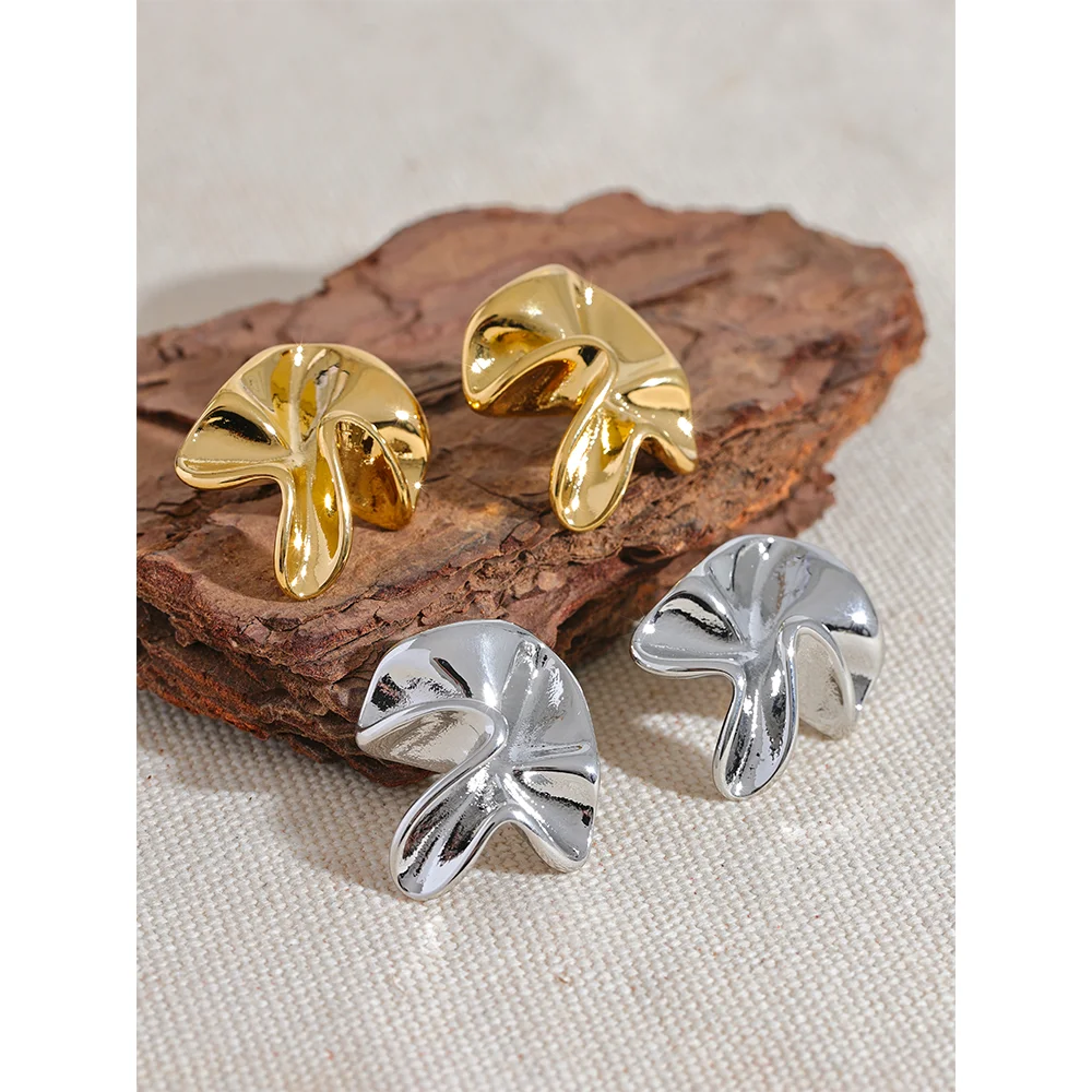 Tessic Irregular Flower Stud Earrings