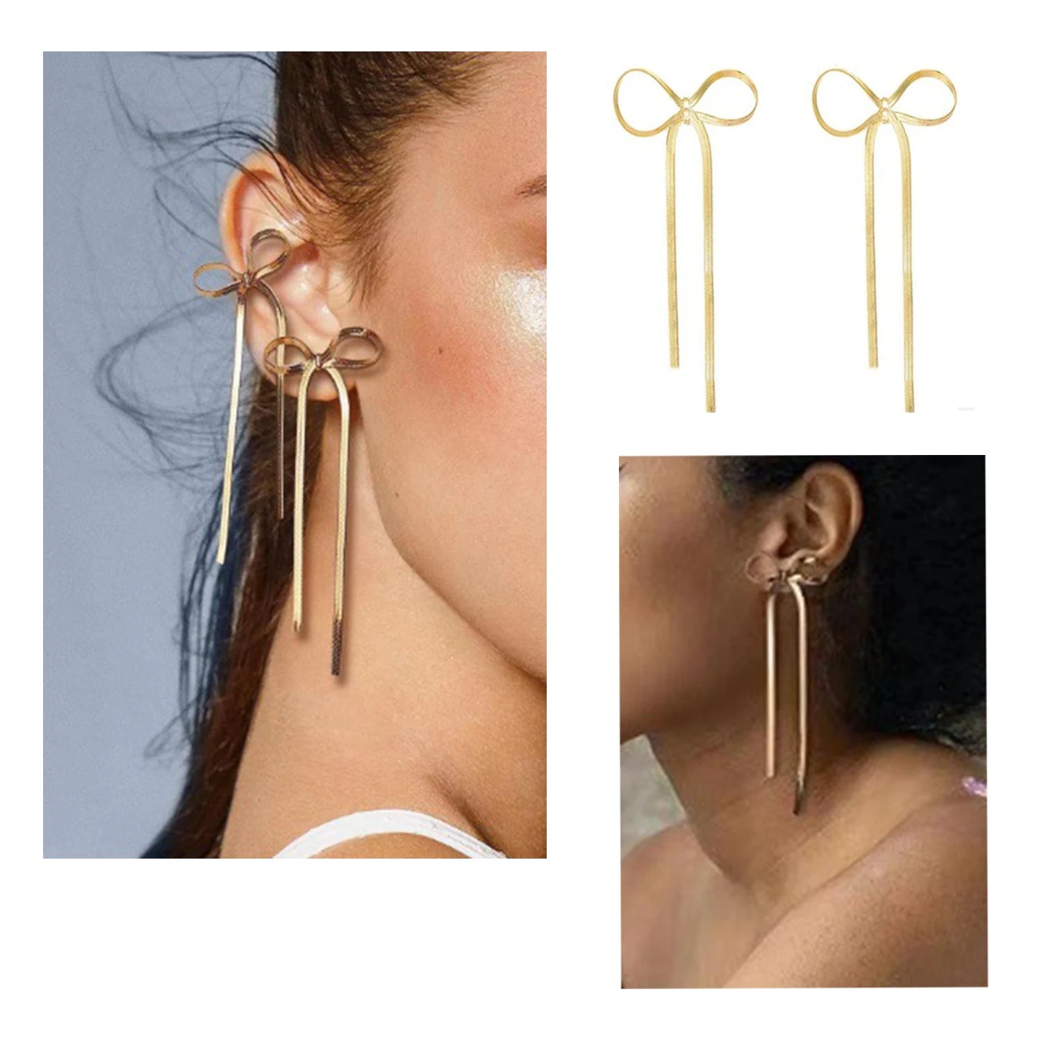 Tessic Bow Dangle Earrings