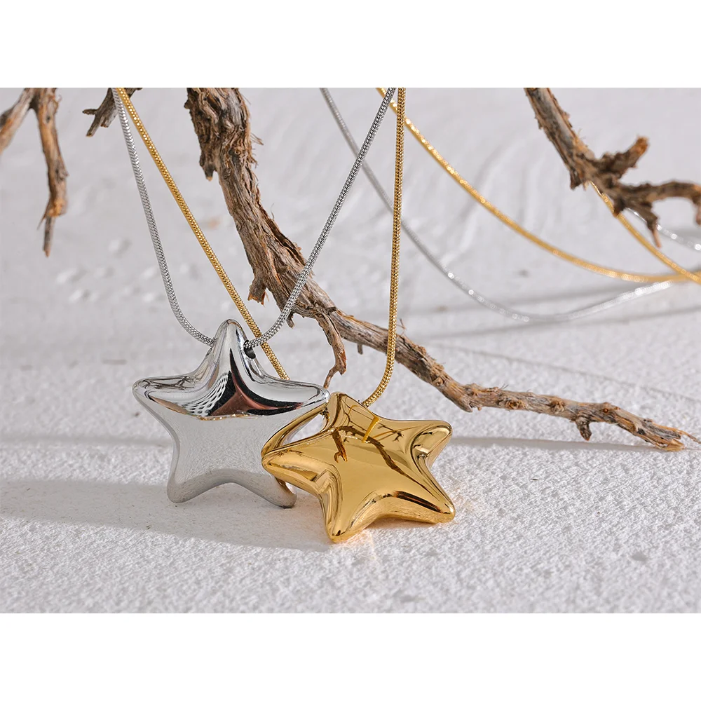 Tessic Round Star Pendant Necklace