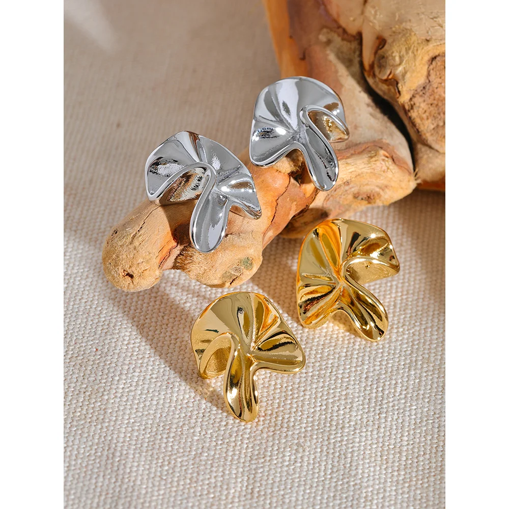 Tessic Irregular Flower Stud Earrings