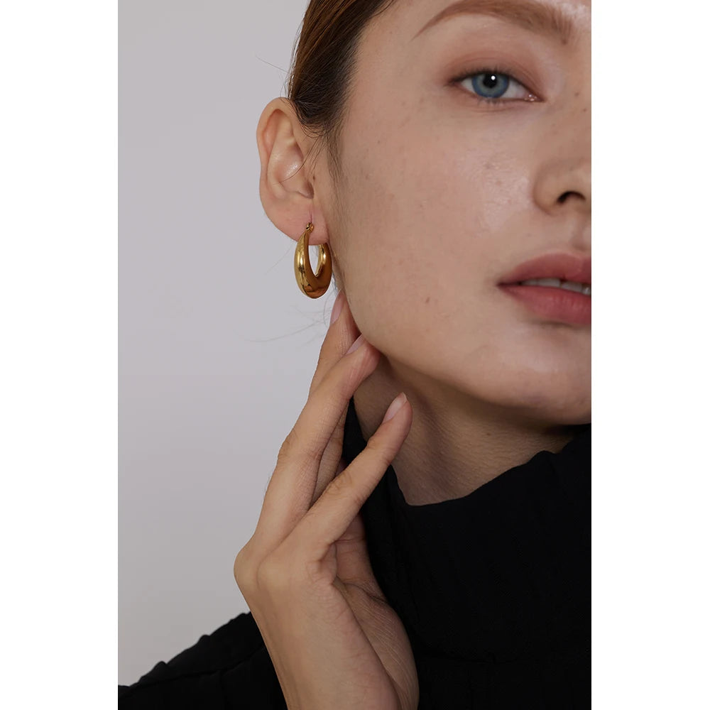 Tessic Geometric Hoop Earrings