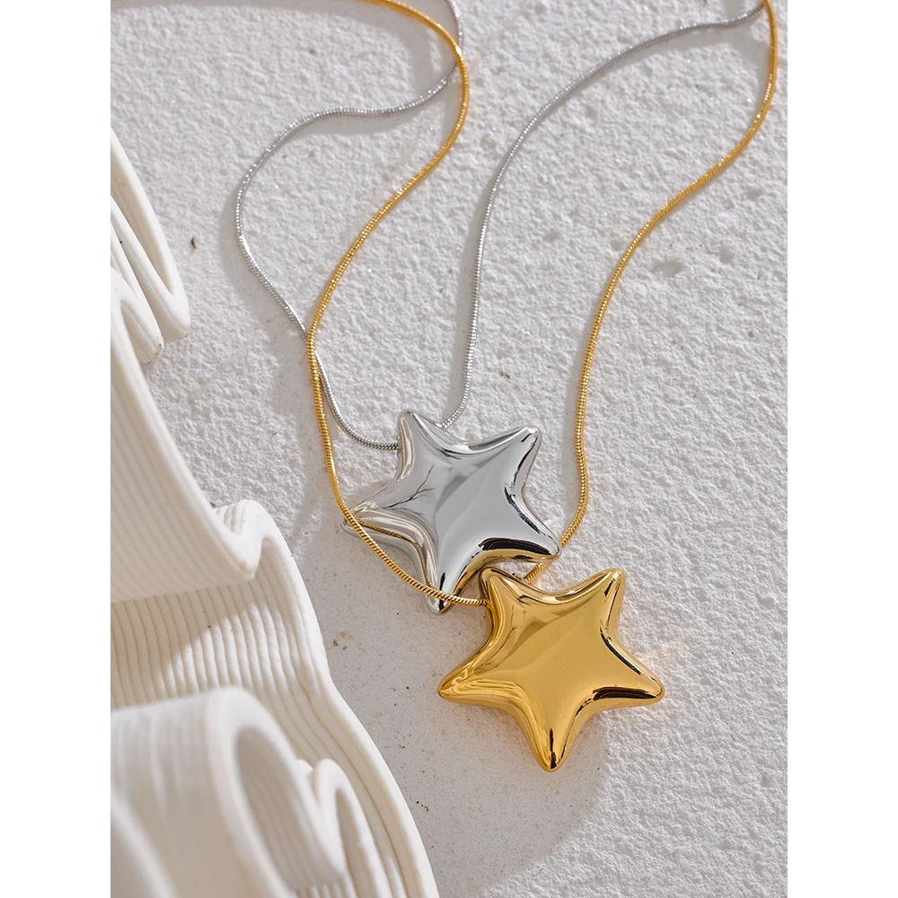 Tessic Round Star Pendant Necklace