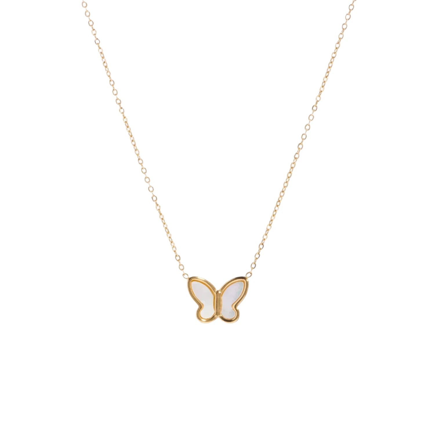 Tessic White Butterfly Necklace