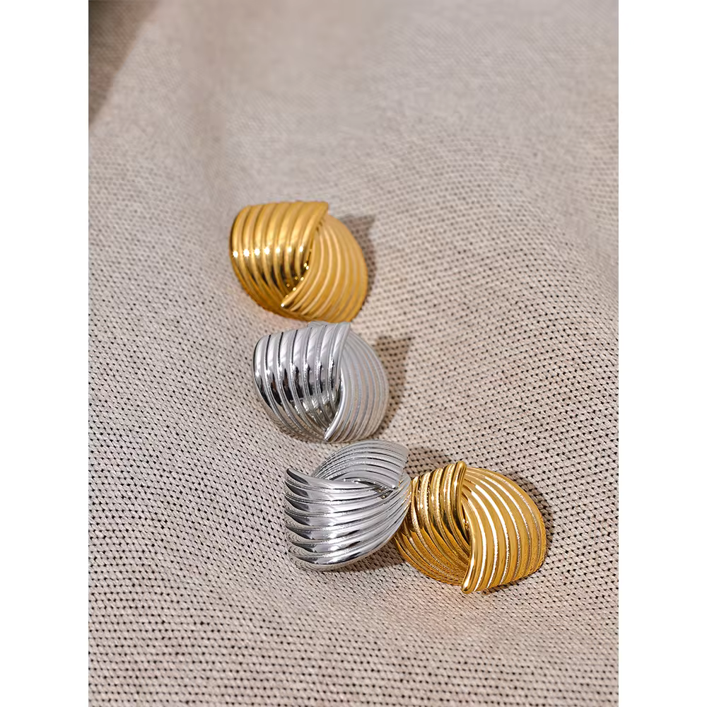 Tessic Wave Texture Earrings