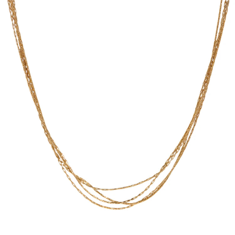 Tessic Triple Chain Necklace