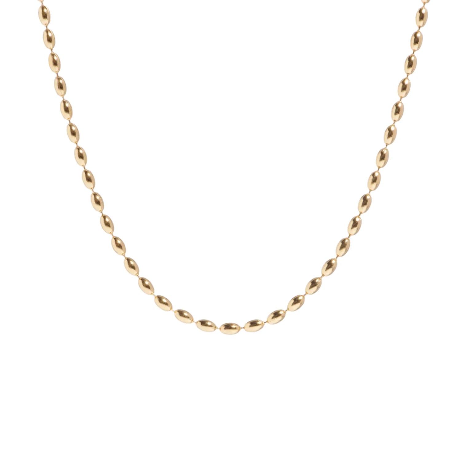 Tessic Moon Cut Bead Chain Necklace